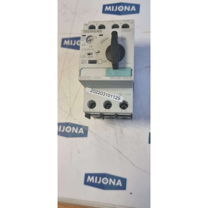 Siemens SIRIUS 3RV1021 0FA10 Motor Protection Circuit Breaker 0,35-0,5A