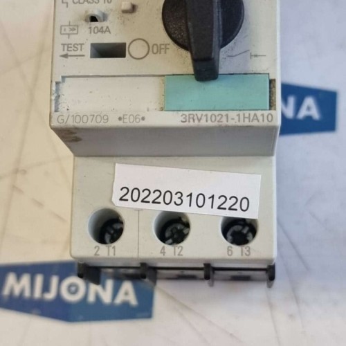 Siemens SIRIUS 3RV1021 1HA10 Motor Protection Circuit Breaker 5,5- 8A