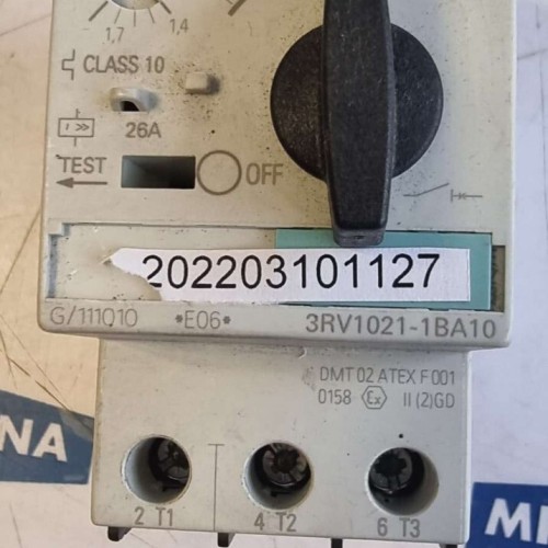 Siemens SIRIUS 3RV1021 1BA10 Motor Protection Circuit Breaker 1,4-2A