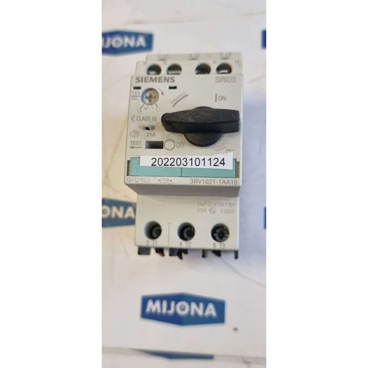 Siemens SIRIUS 3RV1021 1AA10 Motor Protection Circuit Breaker 1,1- 1,6A