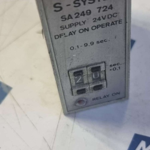ELECTROMATIC S SYSTEM SA 249 724 SUPPLY 24V DC DFLAY ON OPERATE relay 0.1 - 0.9s
