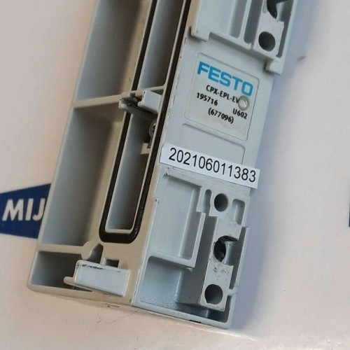 Festo CPX EPL EV 195716 PLATE (new old stock) Festo CPX EPL EV 195716 PLATE (new old stock)