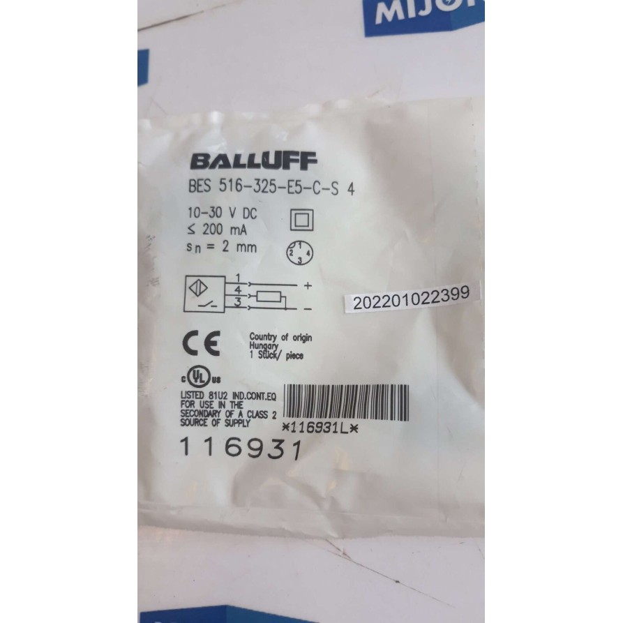 BALLUFF BES 516 325 E5 C S 4 PROXIMITY SWITCH INDUCTIVE Näherungsschalter