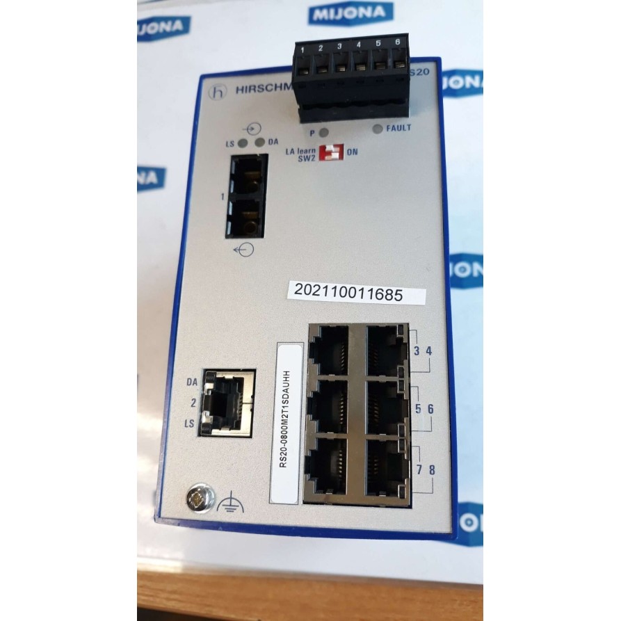 Hirschmann RS20 0800M2T1SDAUHH RAIL SWITCH 9.6-60VDC 18-30VAC 50-60HZ Hirschmann RS20 0800M2T1SDAUHH RAIL SWITCH 9.6-60VDC 18-30VAC 50-60HZ