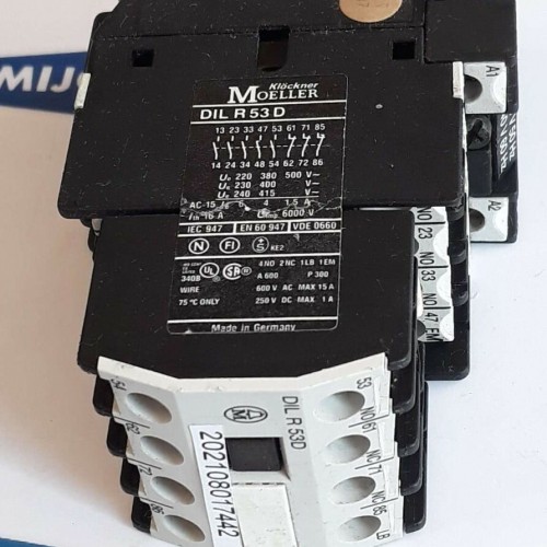 Klöckner Moeller DIL R 53 D COIL 220V 50HZ 240V 60HZ Auxiliary Contact DIL R 53D