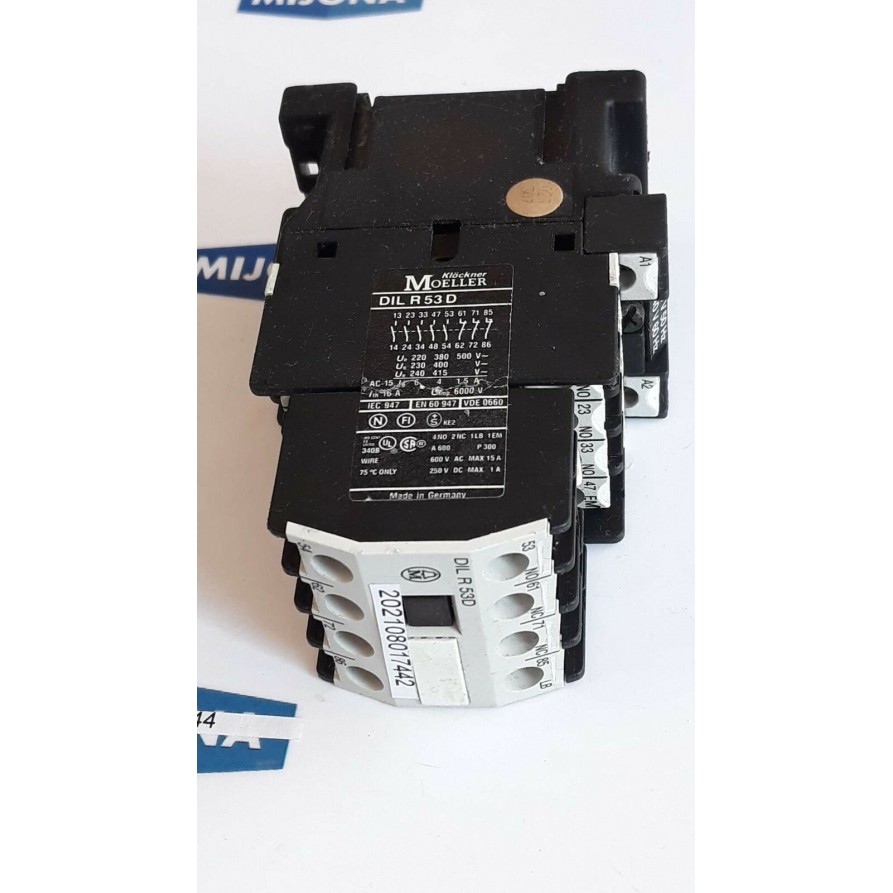 Klöckner Moeller DIL R 53 D COIL 220V 50HZ 240V 60HZ Auxiliary Contact DIL R 53D