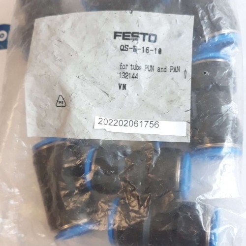 Festo QS R 16 10 FOR TUBE PUN AND PAN 132144 PRICE FOR PACKUNG Festo QS R 16 10 FOR TUBE PUN AND PAN 132144 PRICE FOR PACKUNG