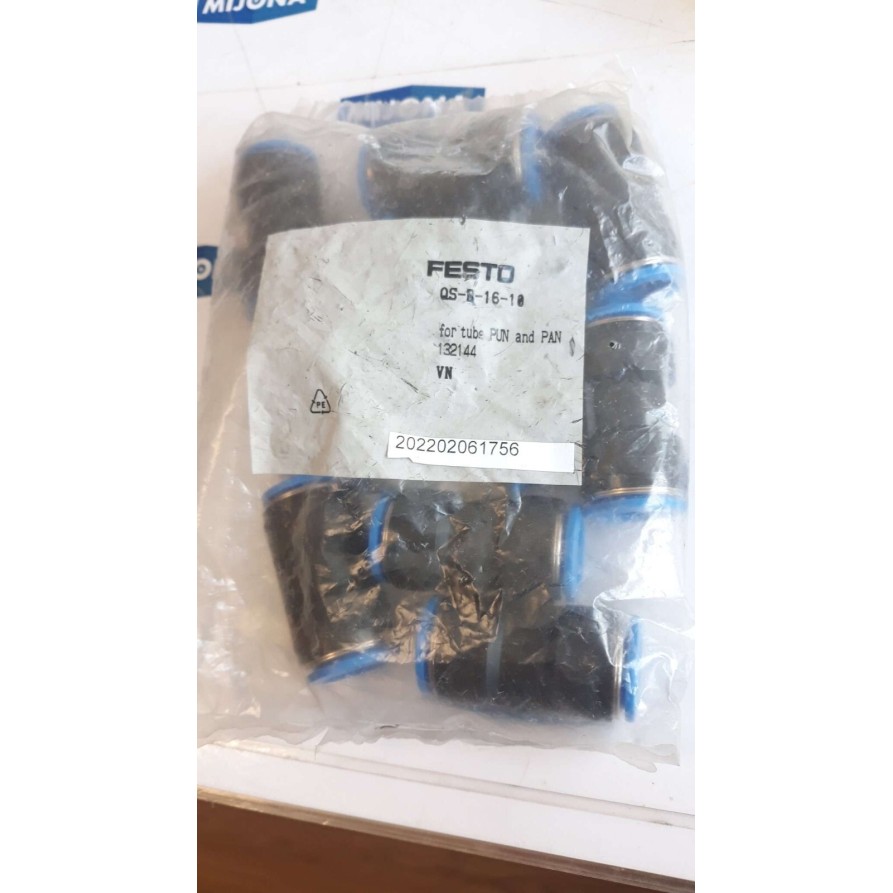 Festo QS R 16 10 FOR TUBE PUN AND PAN 132144 PRICE FOR PACKUNG