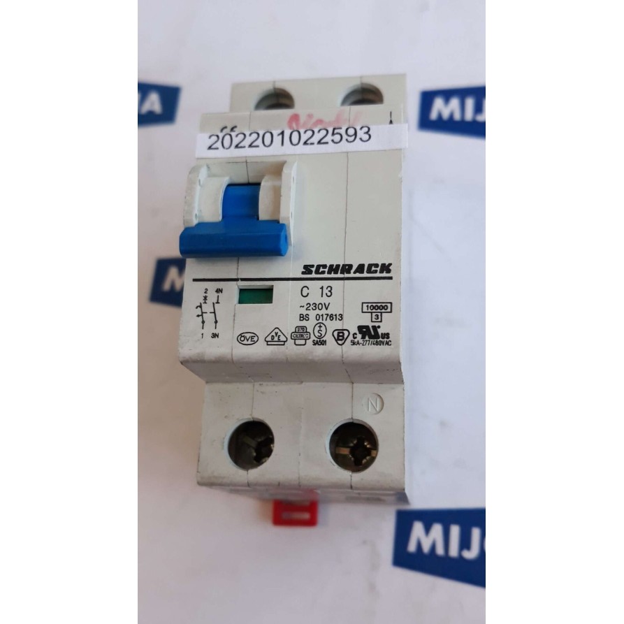 SCHRACK C 13 230V BS 017613 Miniature Circuit Breaker SCHRACK C 13 230V BS 017613 Miniature Circuit Breaker