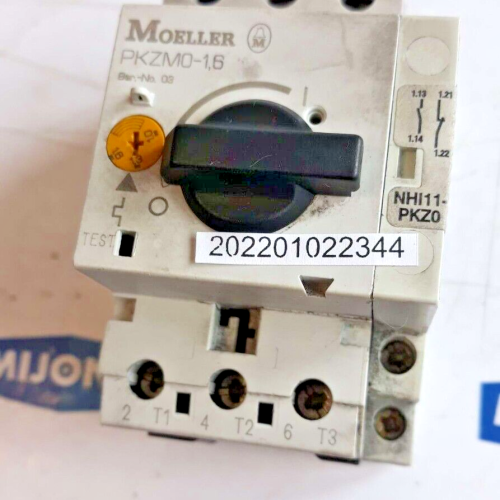 MOELLER PKZM0 1,6 MOTORSCHUTZSCHALTER 50 60HZ 6000V AUXILIARY SWITCH NHI11 PKZ0 MOELLER PKZM0 1,6 MOTORSCHUTZSCHALTER 50 60HZ 6000V AUXILIARY SWITCH NHI11 PKZ0