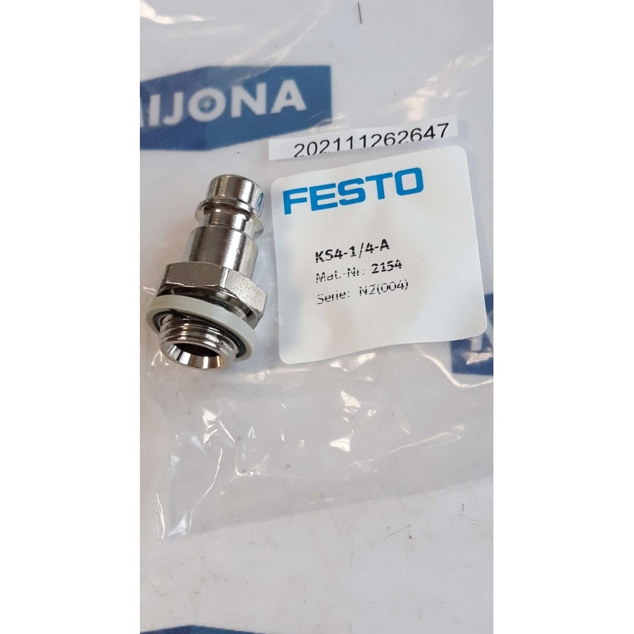 FESTO KS4 1 4 A 2154 QUICK COUPLING PLUG KS- 1 /4-A  NEW OLD STOCK