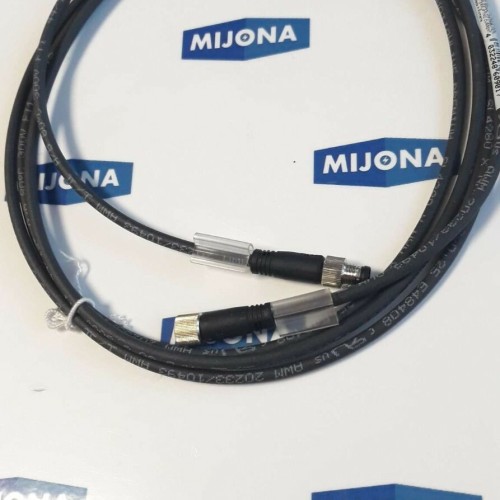 WEIDMULLER 1824570200 SAIL M8GM8G 3 2 0U M8 3POL 2M FEMALE MALE NEW OLD STOCK
