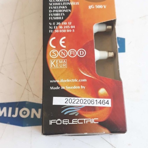 IFÖELECTRIC 4A gG 500V price for 5psc gG0802 (new old stock)