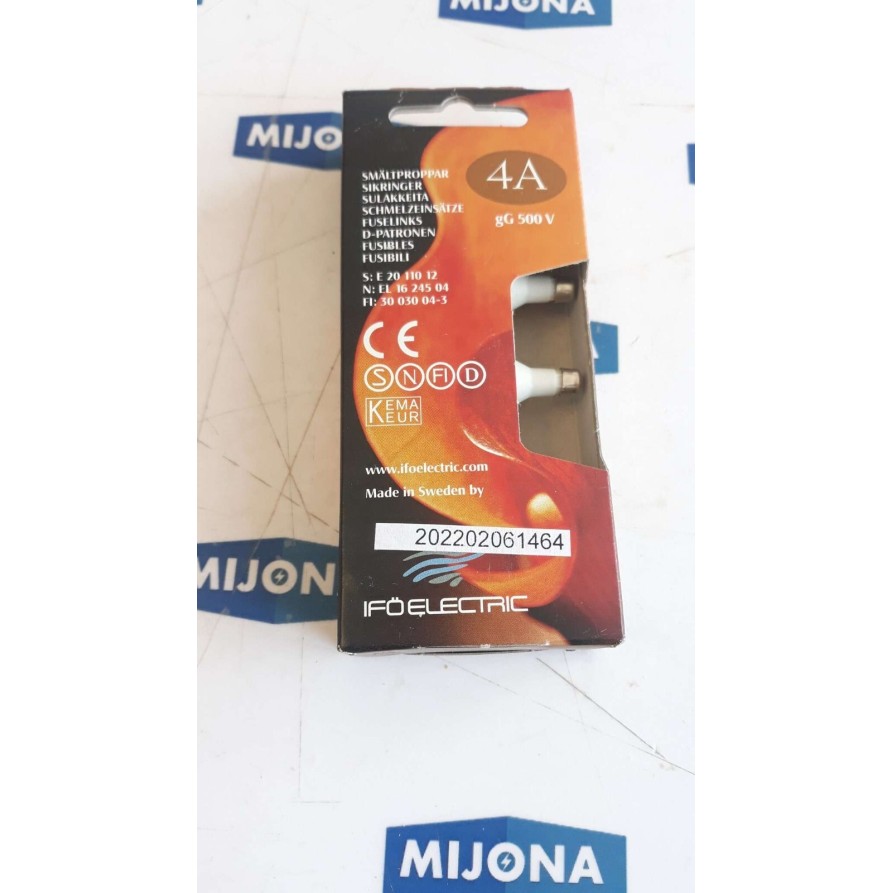 IFÖELECTRIC 4A gG 500V price for 5psc gG0802 (new old stock) IFÖELECTRIC 4A gG 500V price for 5psc gG0802 (new old stock)