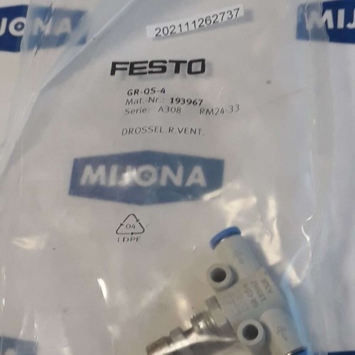 Festo GR QS 4 193967 Flow Control Valve Festo GR QS 4 193967 Flow Control Valve