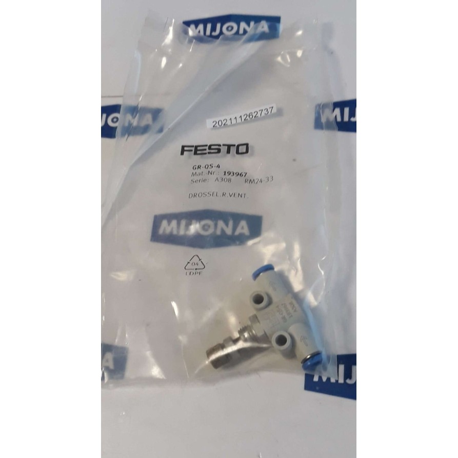 Festo GR QS 4 193967 Flow Control Valve