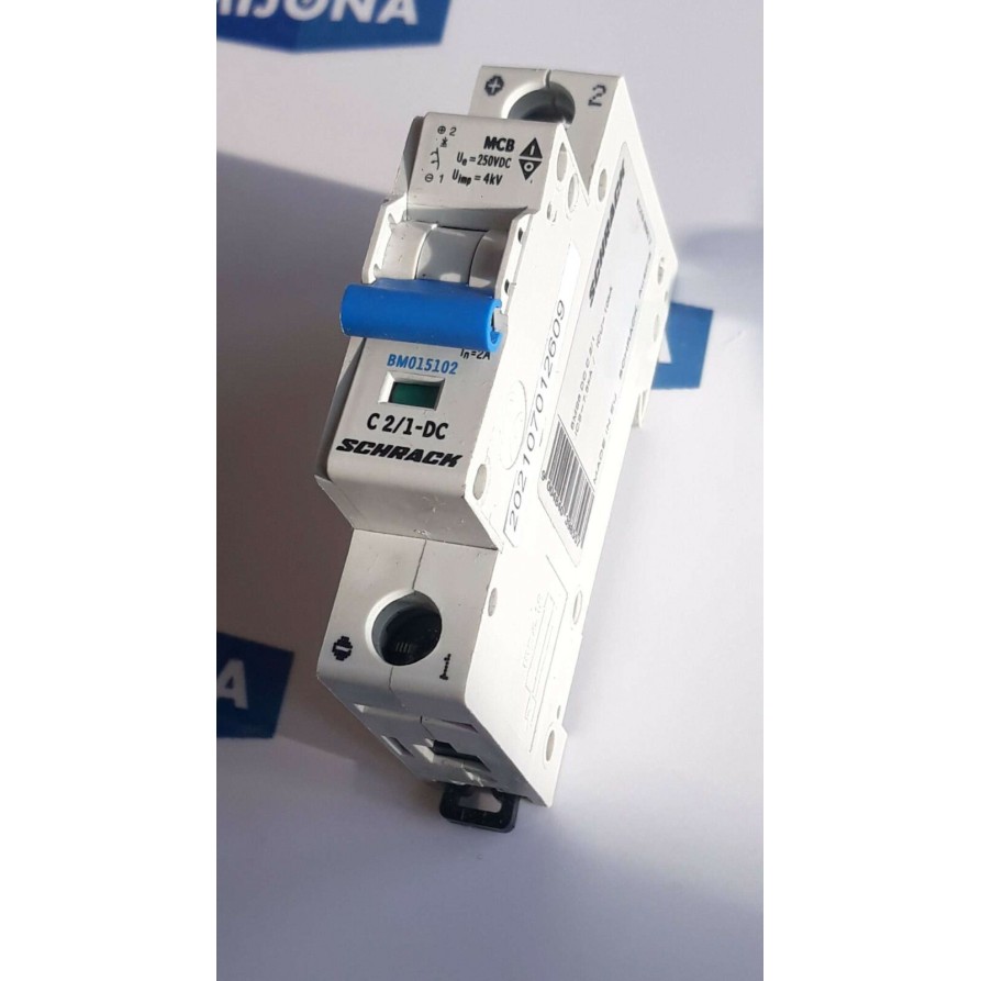 SCHRACK C2 1 DC Miniature Circuit Breaker MCB 250VDC 4kV BMS6 DC C 2/1 BM015102 SCHRACK C2 1 DC Miniature Circuit Breaker MCB 250VDC 4kV BMS6 DC C 2/1 BM015102