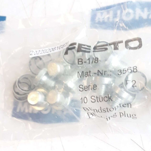 FESTO B 1 8 3568 blanking plug blinstopfen price for 10 psc FESTO B 1 8 3568 blanking plug blinstopfen price for 10 psc