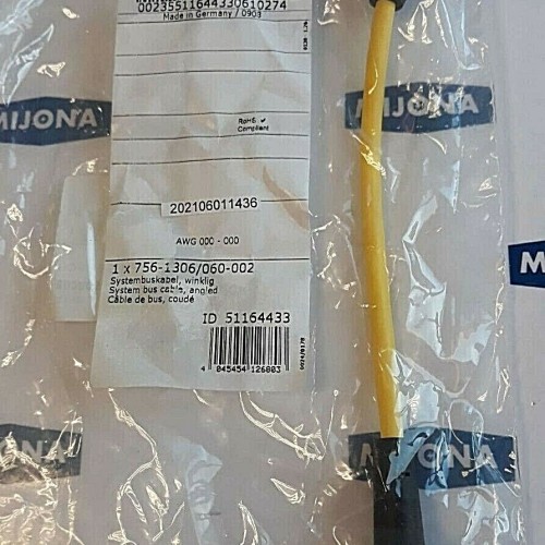 WAGO 756 1306 060 002 SYSTEM BUS CABLE ANGLED