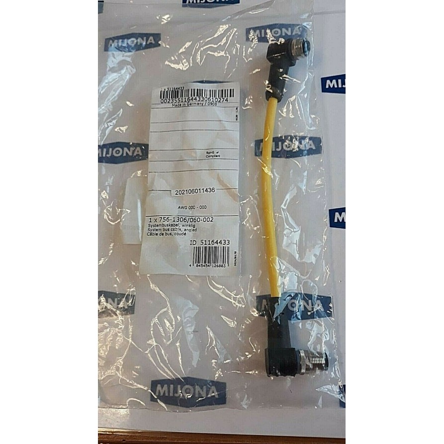 WAGO 756 1306 060 002 SYSTEM BUS CABLE ANGLED WAGO 756 1306 060 002 SYSTEM BUS CABLE ANGLED