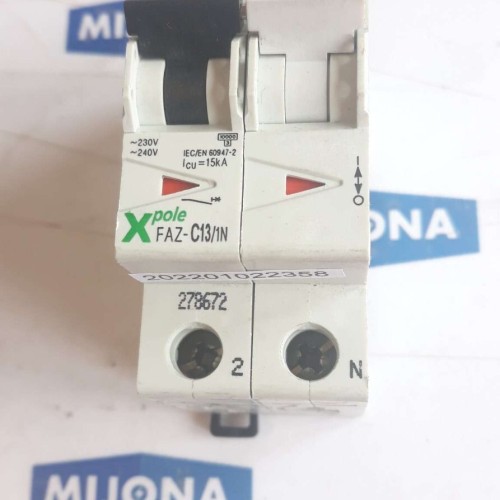 Klöckner Moeller FAZ C13 1N 230V 240V 15KA Miniature Circuit Breaker 2POLE Klöckner Moeller FAZ C13 1N 230V 240V 15KA Miniature Circuit Breaker 2POLE