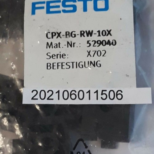 Festo CPX BG RW 10X 529040 Mounting Bracket Festo CPX BG RW 10X 529040 Mounting Bracket