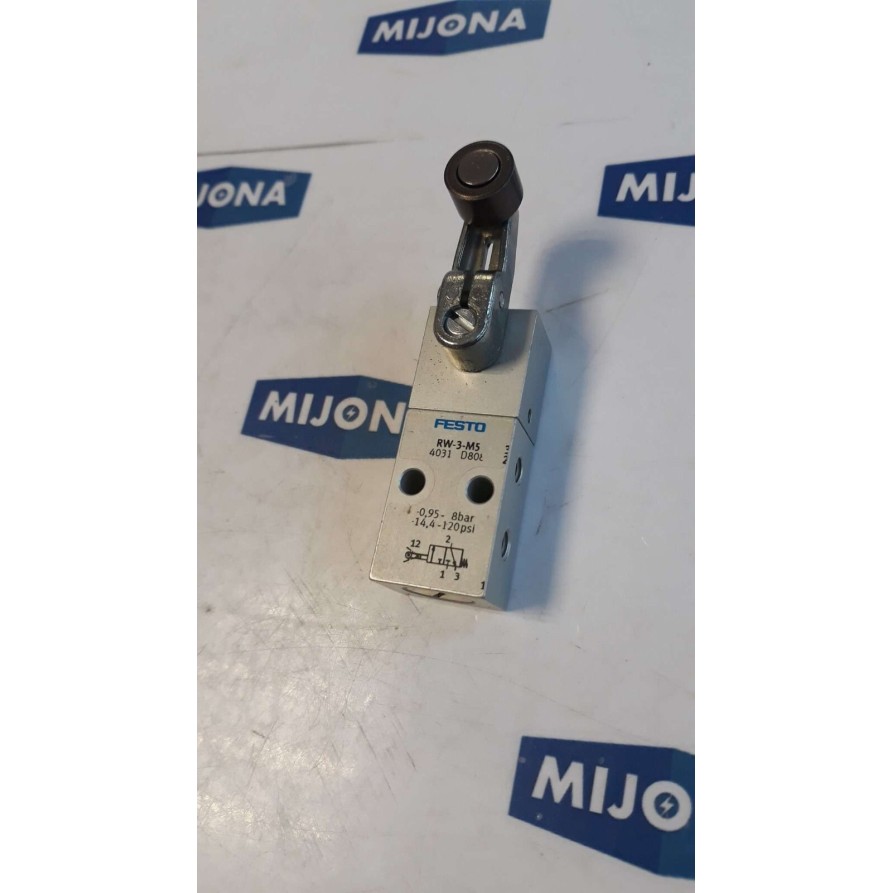 FESTO RW 3 M5 lever valve -0,95-8BAR -14,4-120PSI 4031 NEW OLD STOCK FESTO RW 3 M5 lever valve -0,95-8BAR -14,4-120PSI 4031 NEW OLD STOCK