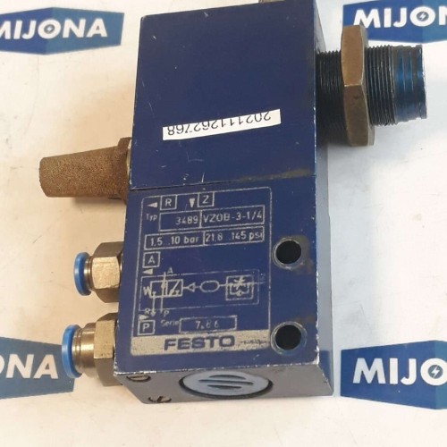 Festo VZ0B 3 1 4 1.5-10 BAR 3489 DELAY VALVE Festo VZ0B 3 1 4 1.5-10 BAR 3489 DELAY VALVE