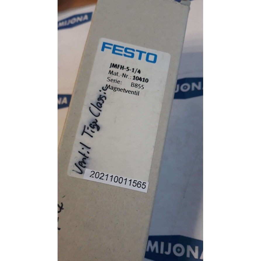 Festo JMFH 5 1 4 10410 SOLENOID VALVE MAGNEVENTIL 21-120psi new old stock