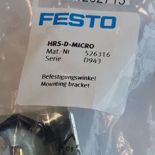 FESTO HRS D MICRO 526316 MOUNTING BRACKET BEFESTIGUNGSWINKEL FESTO HRS D MICRO 526316 MOUNTING BRACKET BEFESTIGUNGSWINKEL