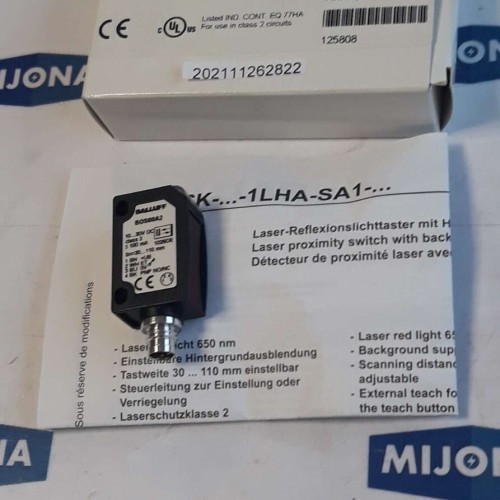 BALLUFF BOS00A2 BOS 6K PU 1LHA SA1 S75 C LASER PROXIMITY SWITCH NEW OLD STOCK