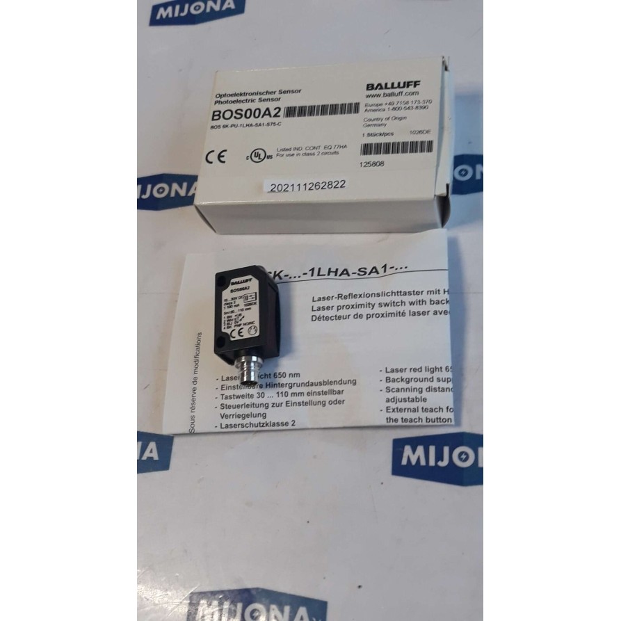 BALLUFF BOS00A2 BOS 6K PU 1LHA SA1 S75 C LASER PROXIMITY SWITCH NEW OLD STOCK