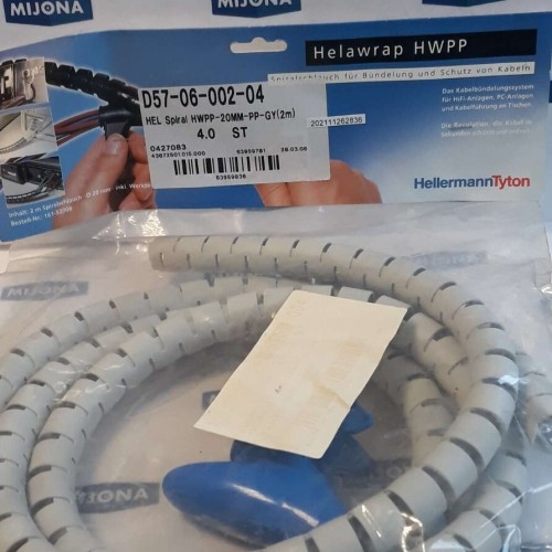 HELLERMANNTYTON D57 06 002 04 HEL SPIRAL HWPP 20MM PP GY 2M 0427083