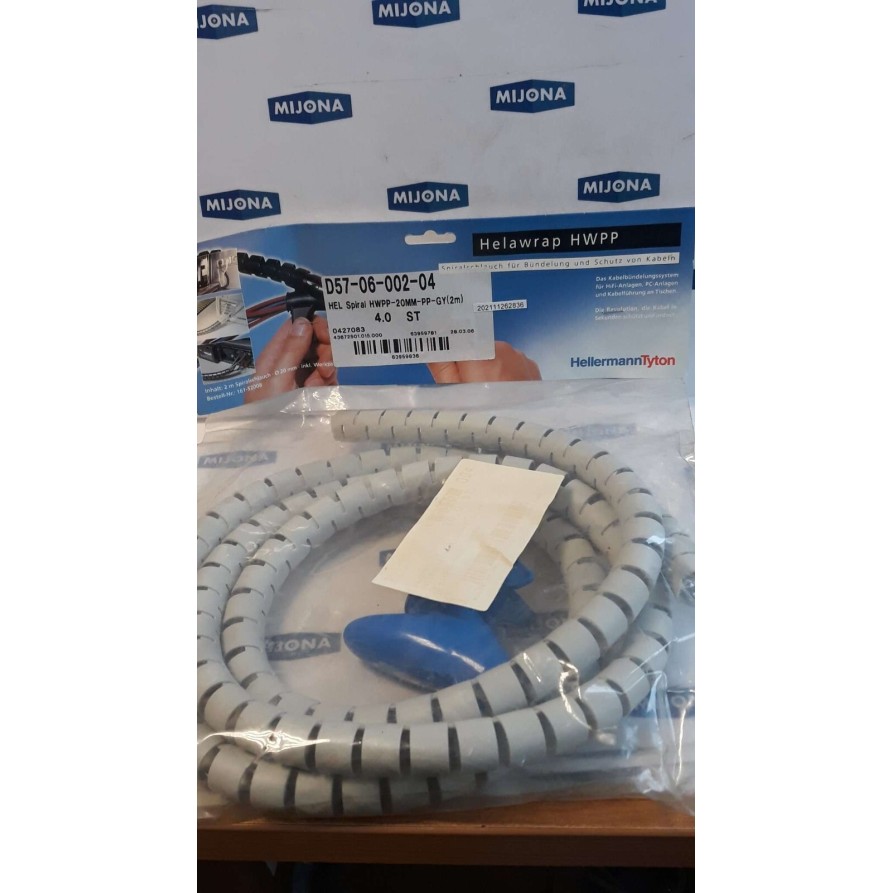 HELLERMANNTYTON D57 06 002 04 HEL SPIRAL HWPP 20MM PP GY 2M 0427083