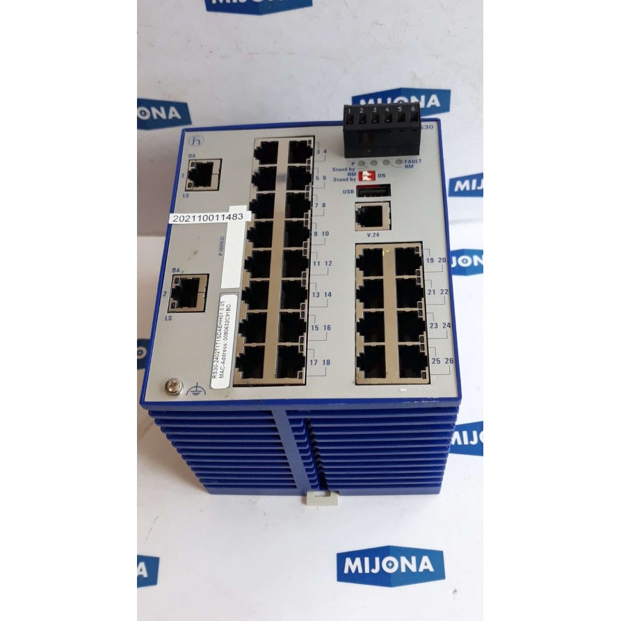 Hirschmann RS30 2402T1T1SDAEHH01 0 05 RAIL SWITCH 9.6-60VDC 18-30VAC 50-60HZ