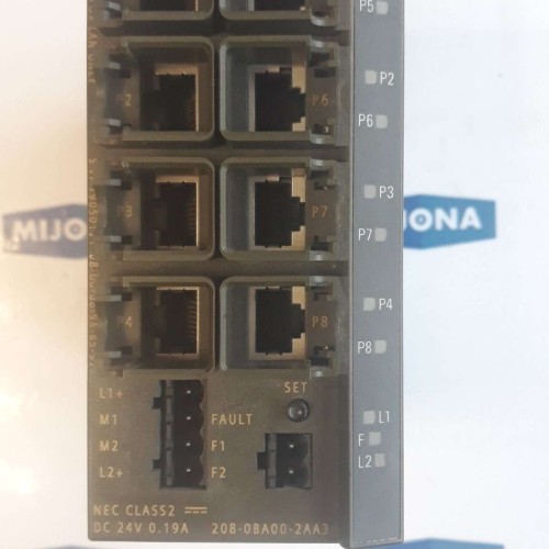 SIEMENS simatic NET INDUSTRIAL ETHERNET SWITCH SCALANCE X208 6GK5208-0BA00-2AA3