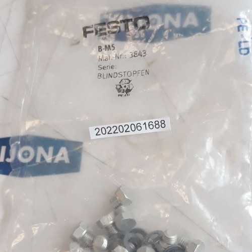 FESTO B M 5 3843 blanking plug blinstopfen B-M5 price for 10 psc FESTO B M 5 3843 blanking plug blinstopfen B-M5 price for 10 psc