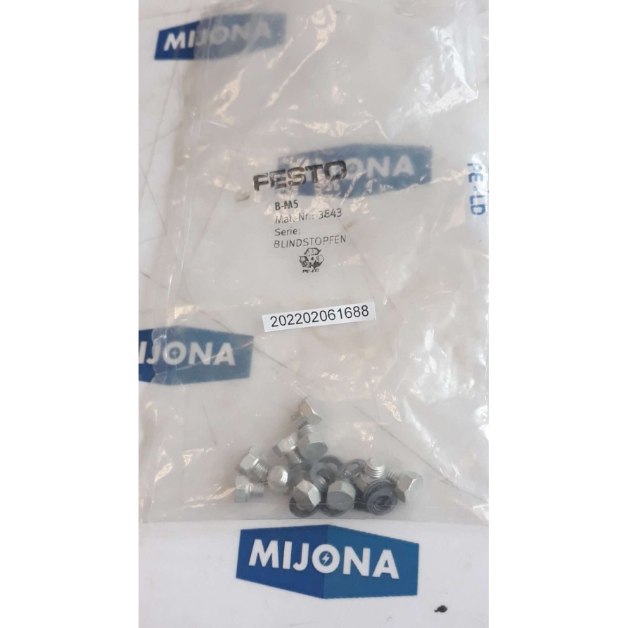 FESTO B M 5 3843 blanking plug blinstopfen B-M5 price for 10 psc