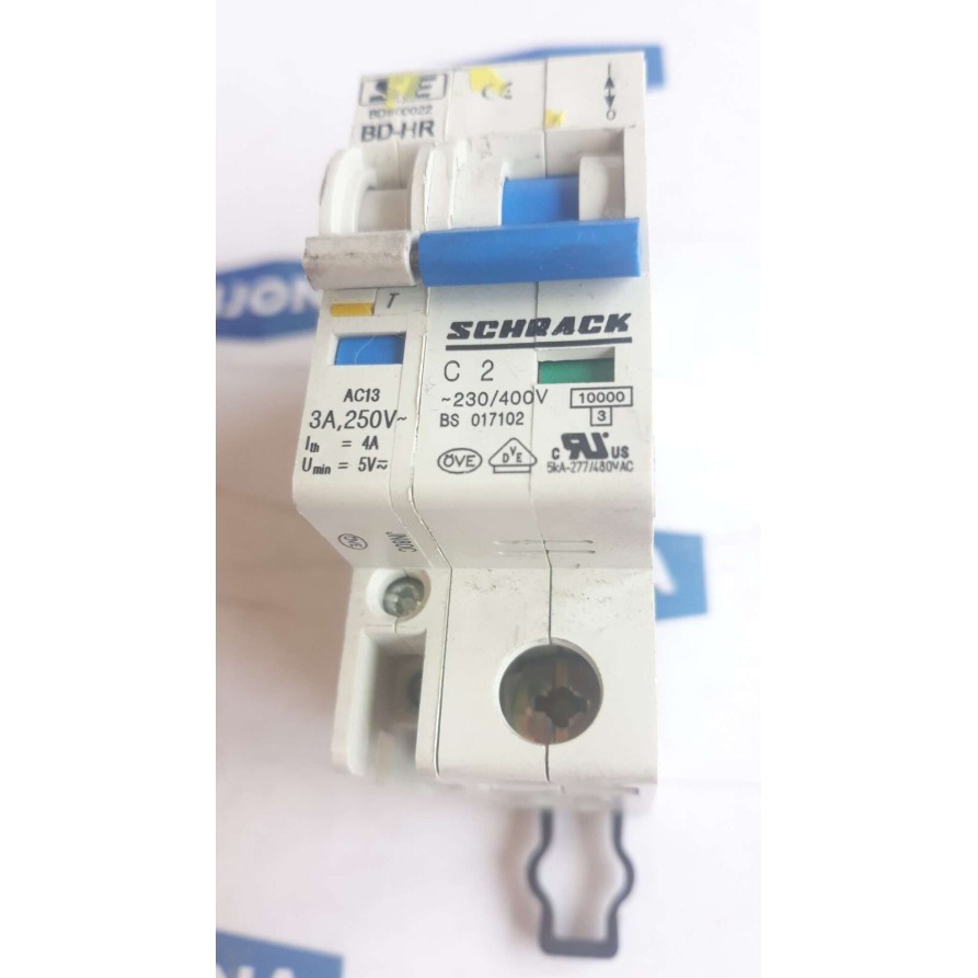 SCHRACK C 2 230V 400V  BS 017102  Miniature Circuit Breaker SIE BD HR AC13 3A 25