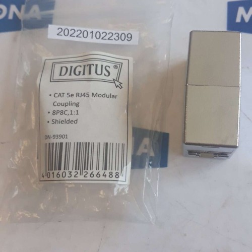 DIGITUS CAT 5e RJ45 MODULAR COUPLING 8P8C 1:1 DN 93901 NEW OLD STOCK