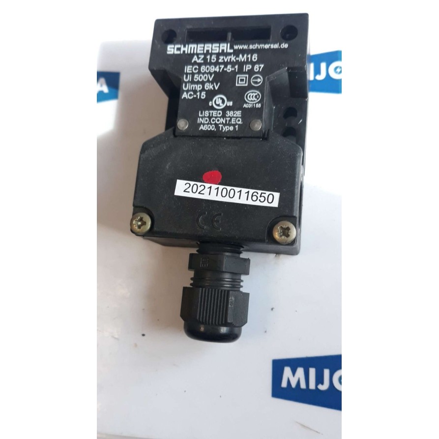 Schmersal AZ 15 ZVRK M16 SAFETY COMPONENT IP67 500V 6kV AC15 Schmersal AZ 15 ZVRK M16 SAFETY COMPONENT IP67 500V 6kV AC15