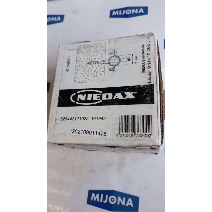 Niedax SAS 6V 537170 screw spacer clamps Preis pro 50 Stück Price for 50 psc.