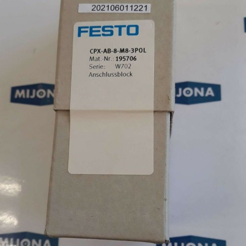 FESTO CPX AB 8 M8 3POL ANSCHLUSSBLOCK 195706