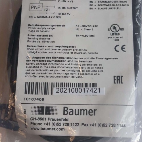 Baumer inductiver sensor IFRM 03P1501 KS35L 0060 0,8mm 10-30VDC CLASS2 BK156761