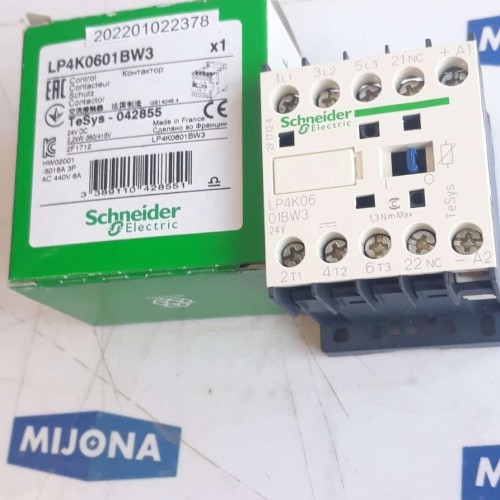SCHNEIDER LP4K0601BW3 CONTACTOR 24VDC 2,2KW 308 415V AC 440V 6A (NEW OLD STOCK) SCHNEIDER LP4K0601BW3 CONTACTOR 24VDC 2,2KW 308 415V AC 440V 6A (NEW OLD STOCK)