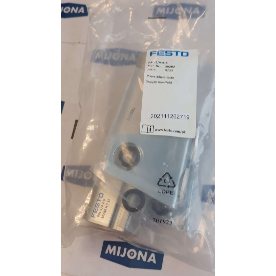 FESTO PAL 1 4 4 B  SUPPLY MANIFOLD 30282 SERIES H723 PAL-1/4-4-B