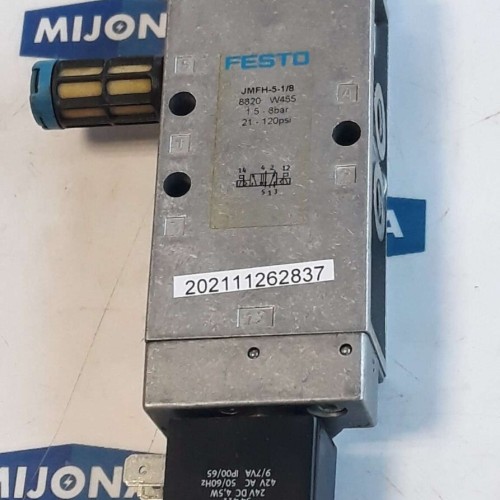 FESTO JMFH 5 1 8 VALVE 1,5- 8BAR 21-120psi 8820  JMFH-5-1/8 & COIL 34411