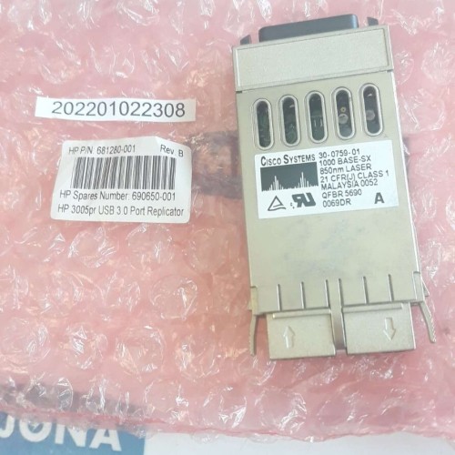 CISCO SYSTEMS 30 0759 01 1000BASE SX 850nm LASER 21CFR J  MODULE NEW OLD STOCK
