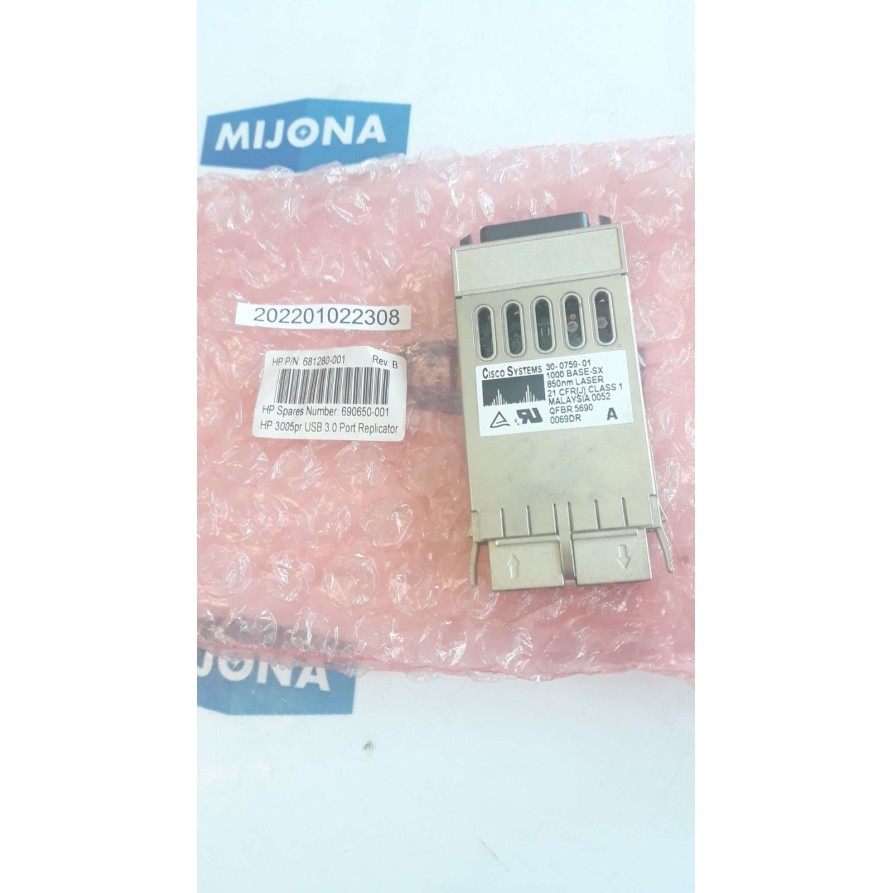 CISCO SYSTEMS 30 0759 01 1000BASE SX 850nm LASER 21CFR J  MODULE NEW OLD STOCK