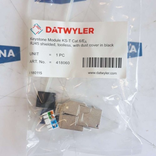 DATWYLER 48060 keystone module KS T CAT 6Ea RJ45 SHIELDED TOOLLESS  WITH COVER